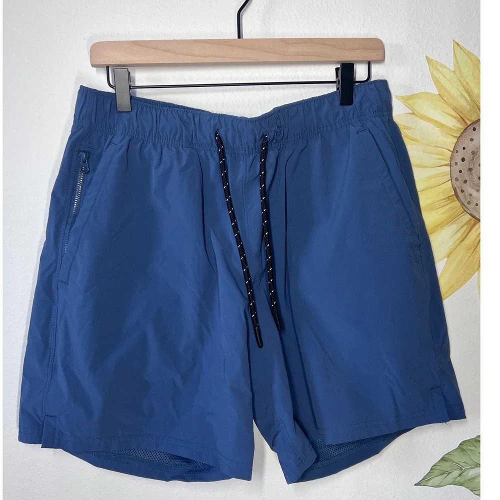 Abercrombie & Fitch Mens Blue Active‎ Mesh Lined Shorts Size Large